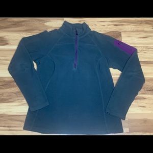 EDDIE BAUER GRAY FLEECE PULLOVER SWEATER TOP M